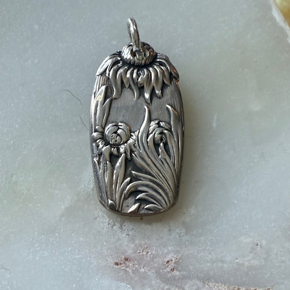 Tiffany & Co. sterling silver Chrysanthemum spoon pendant